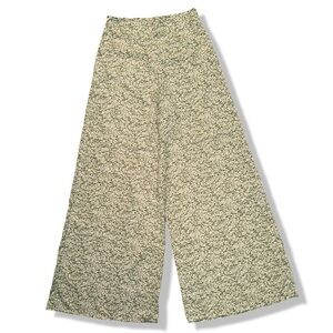 SHEIN Floral Pattern Wide Leg Pants Size XS Green / White